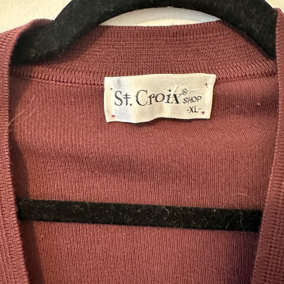 St. Croix Vintage Cardigan maroon XL - Picture 2 of 4
